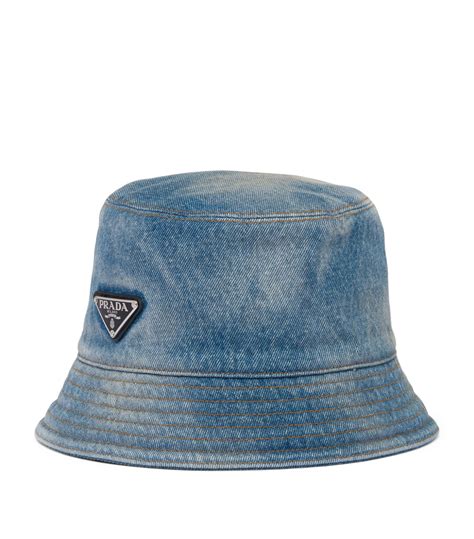 prada replica bucket hat|Prada denim bucket hat.